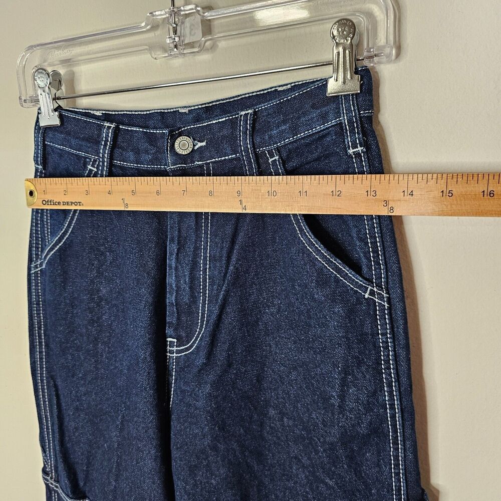 John Galt Brandy Melville Blue Ariana High Pinch Waist Loose Carpenter Jeans SM - Picture 5 of 5